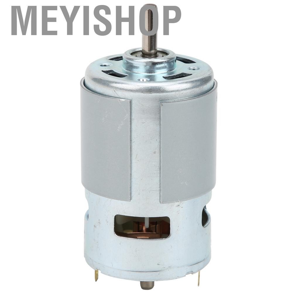 Meyishop 12V - 24V DC Electric Drill Motor 775 Single Ball Bearing Round Shaft