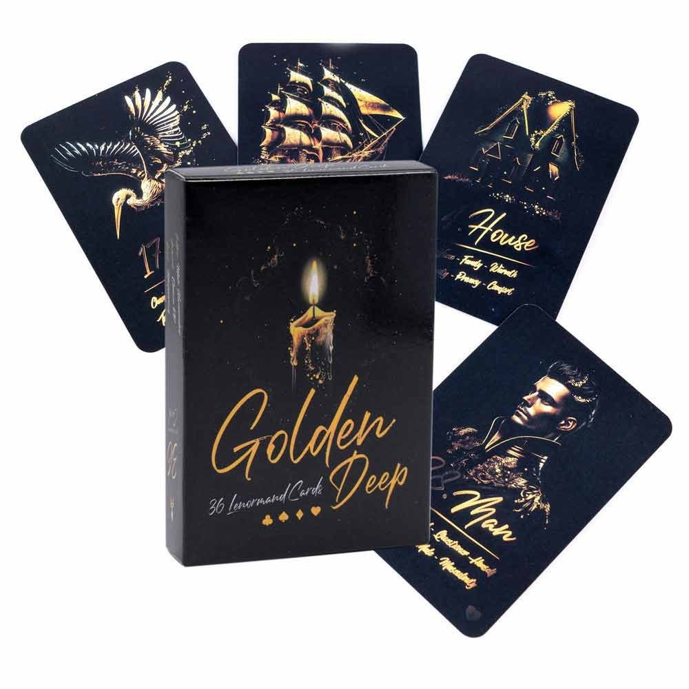 Golden Deep Tarot Cards Fortune Golden Deep Lenormand Tarot Oracle Cards
