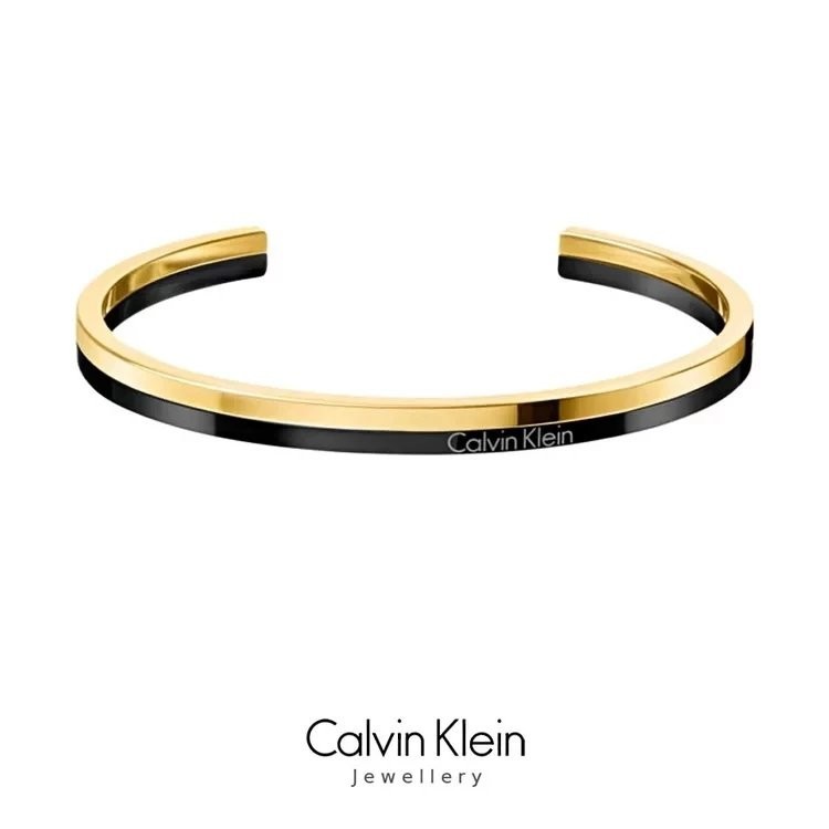 Calvinklein Calvin Klein CK สร้อยข้อมือแฟชั่น สีทอง สีดํา สองสี ของขวัญวันเกิด สําหรับคู่รัก ผู้ชาย ผู้หญิง