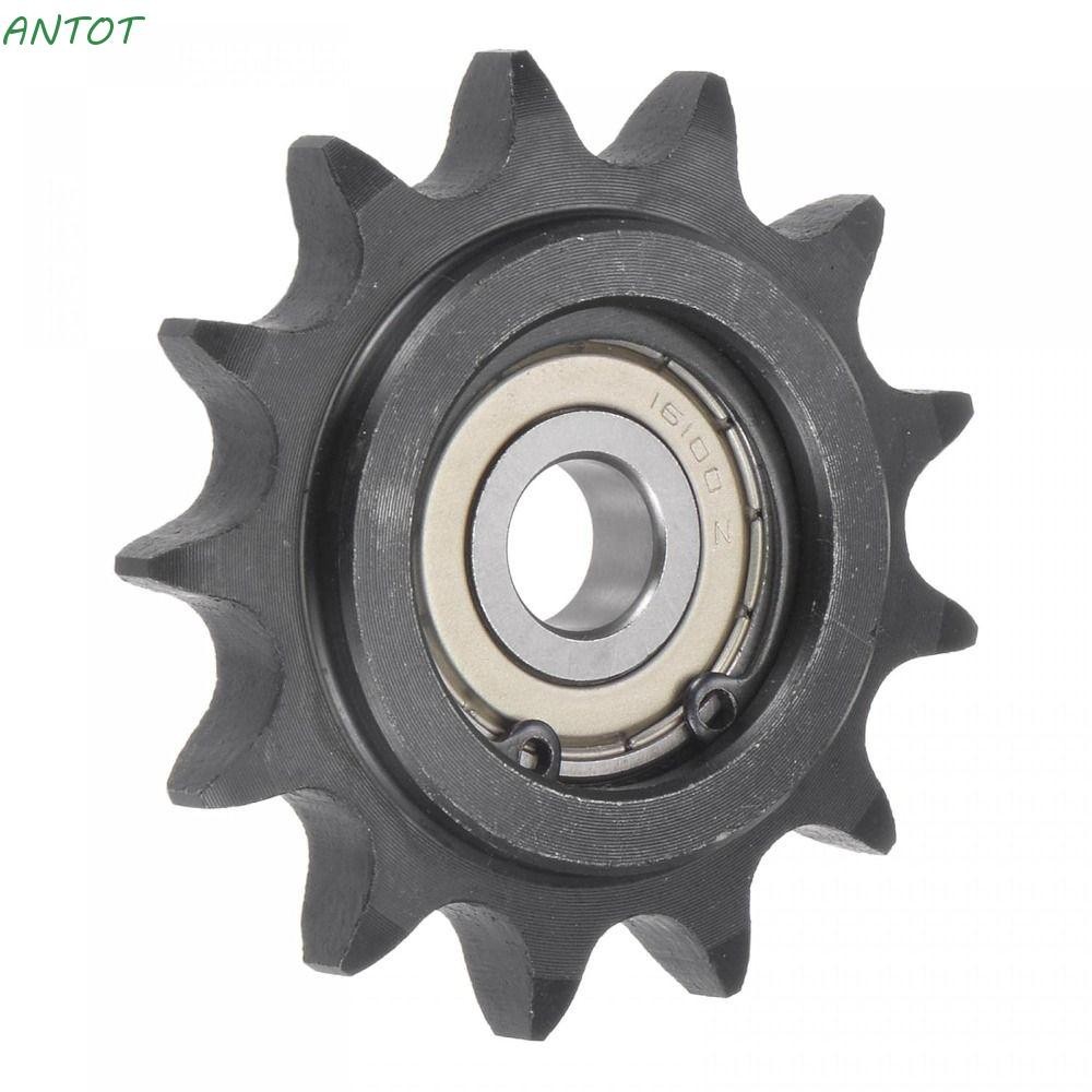 Antot เฟืองโซ่เหล็กคาร์บอน C45 1/2 นิ้ว แกน 10 มม. 13 ซี่ สีดํา สําหรับโซ่ ISO 08B|ส่งสัญญาณ
