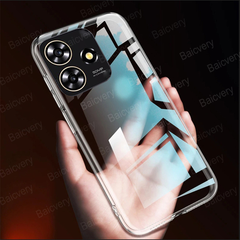 ZTE Blade V50 Smart / V50 Design / V50S Casing Fashion TPU Silicone Shell Cover Transparent Clear เค