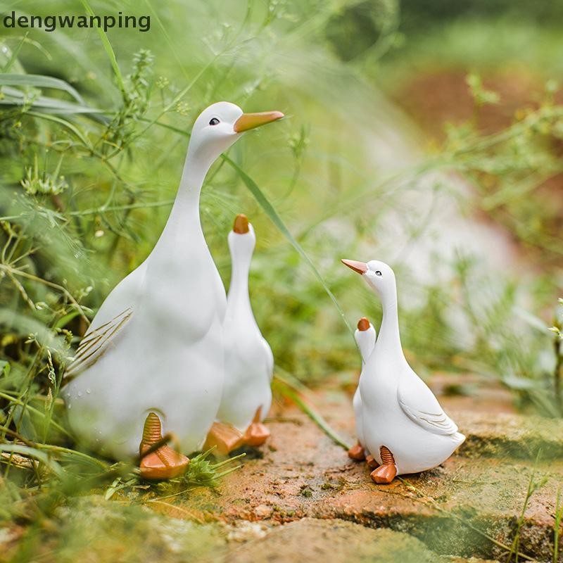 [Dew] Micro Landscape ตกแต่งเรซิ่นหัตถกรรมตกแต่งสวนจําลองแม่เด็กเป็ด Courtyard ตกแต่ง [TH]