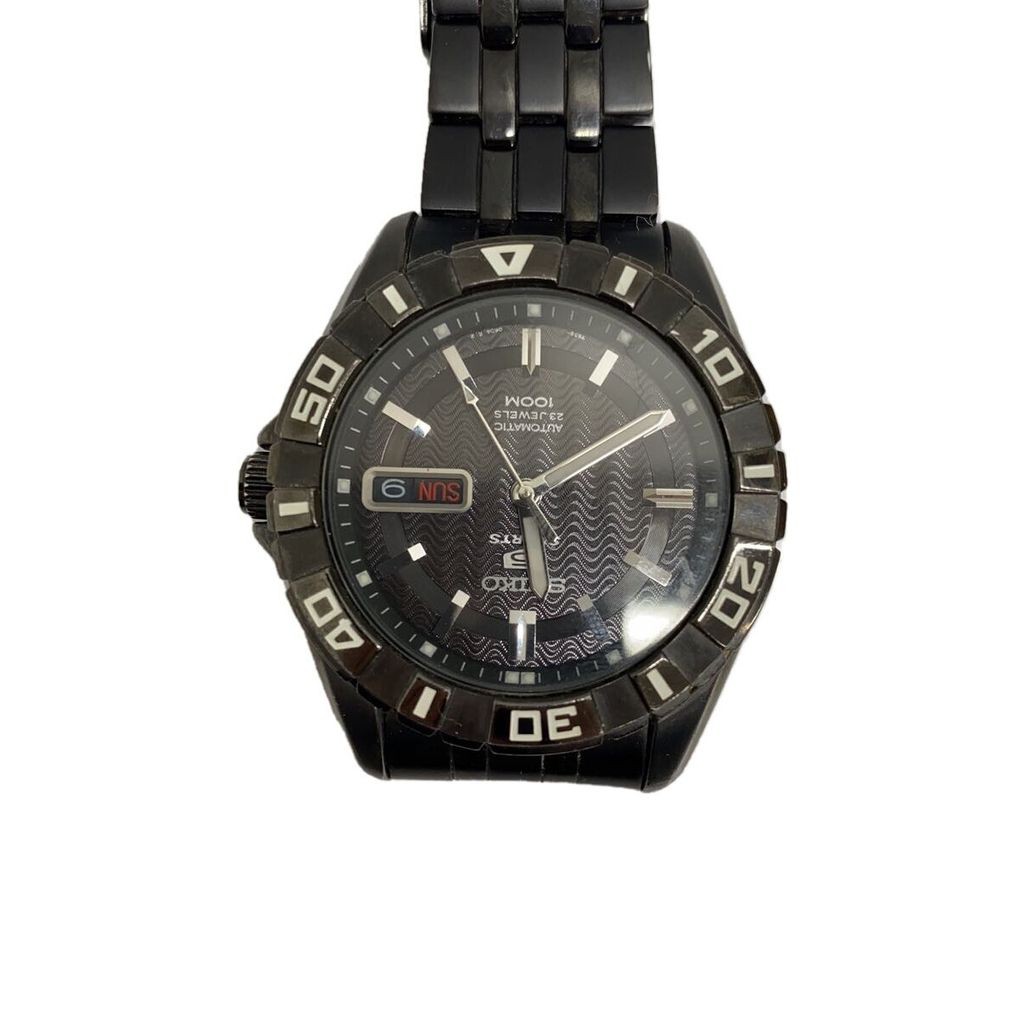 Seiko(ไซโก) SEIKO Mens Watch Analog Stainless Steel Black SS Direct from Japan Secondhand