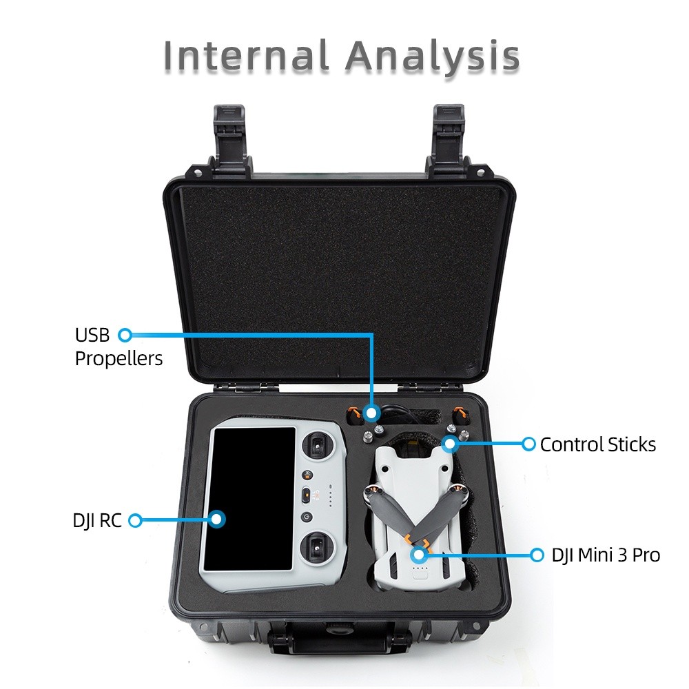 Drone กระเป๋าเก็บสําหรับ DJI Mini 3/3 Pro กระเป๋าเดินทางกล่องกันน้ํา DJI Mini 3/3 Pro อุปกรณ์เสริมกรณีกล่องป้องกันการระเบิด