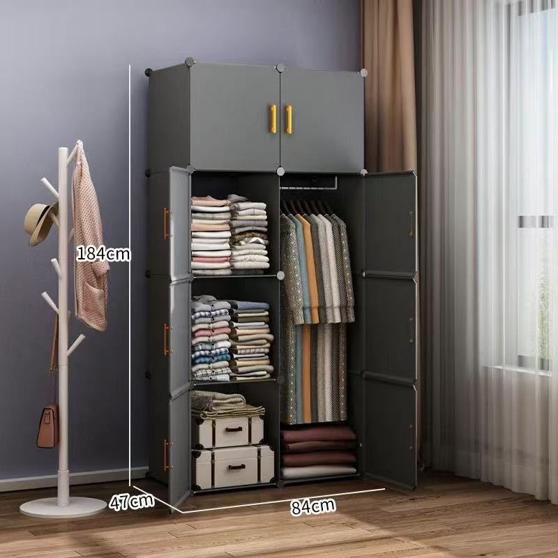 IKEA ตู้เสื้อผ้าที่เรียบง่ายตู้เสื้อผ้าประกอบง่าย