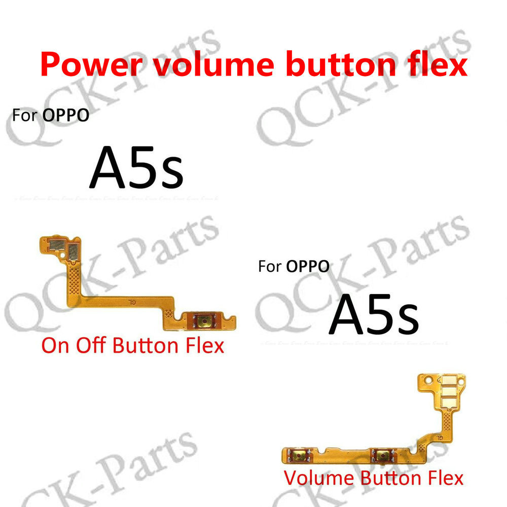& Power ON OFF Mute Switch ควบคุมปุ่มปรับระดับเสียงปุ่ม Flex Cable สําหรับ OPPO A5S& RMF4