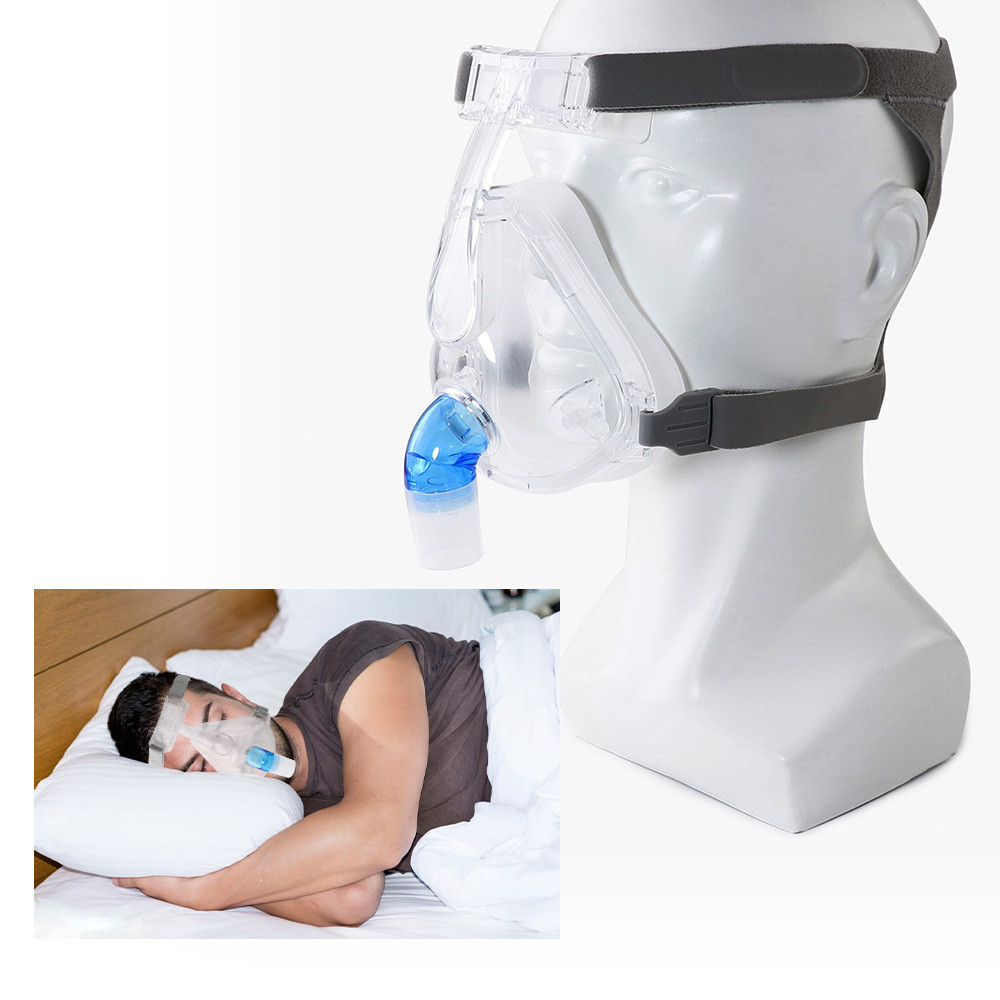 หน้ากาก CPAP แบบเต็มหน้า ช่วยหายใจ พร้อมที่คาดศีรษะ สําหรับหายใจกรน
