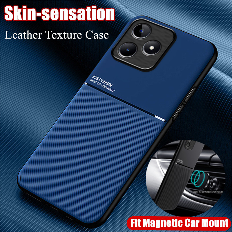 เคสหนัง ฝาหลังแม่เหล็ก หรูหรา สําหรับ Realme C51 RMX3830