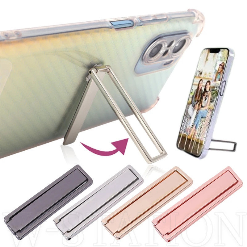 ที่วางโทรศัพท์ตั้งโต๊ะ แบบบางเฉียบ เข้ากันได้กับโทรศัพท์และเคสส่วนใหญ่ - 360°ขาตั้งโทรศัพท์มือถือแท็บเล็ต แบบหมุนได้ มีกาวในตัว มองไม่เห็น