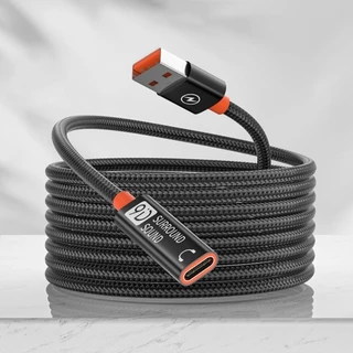 Homie0 สายชาร์จข้อมูล Sync USB A 3 0 ชายประเภท C หญิง 5Gbps สายเคเบิลข้อมูล USB to Type C สายแปลงสําหรับ 15 14 1