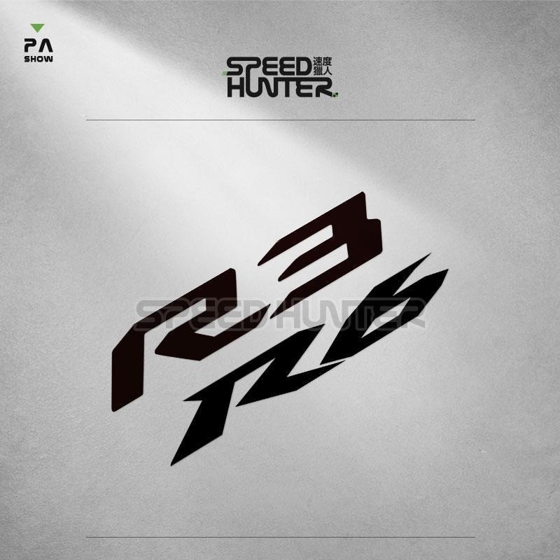 Yamaha YZF-R3 R6 Letter Sticker Motorcycle Headlight Waterproof Reflective Sticker Shell Decoration 