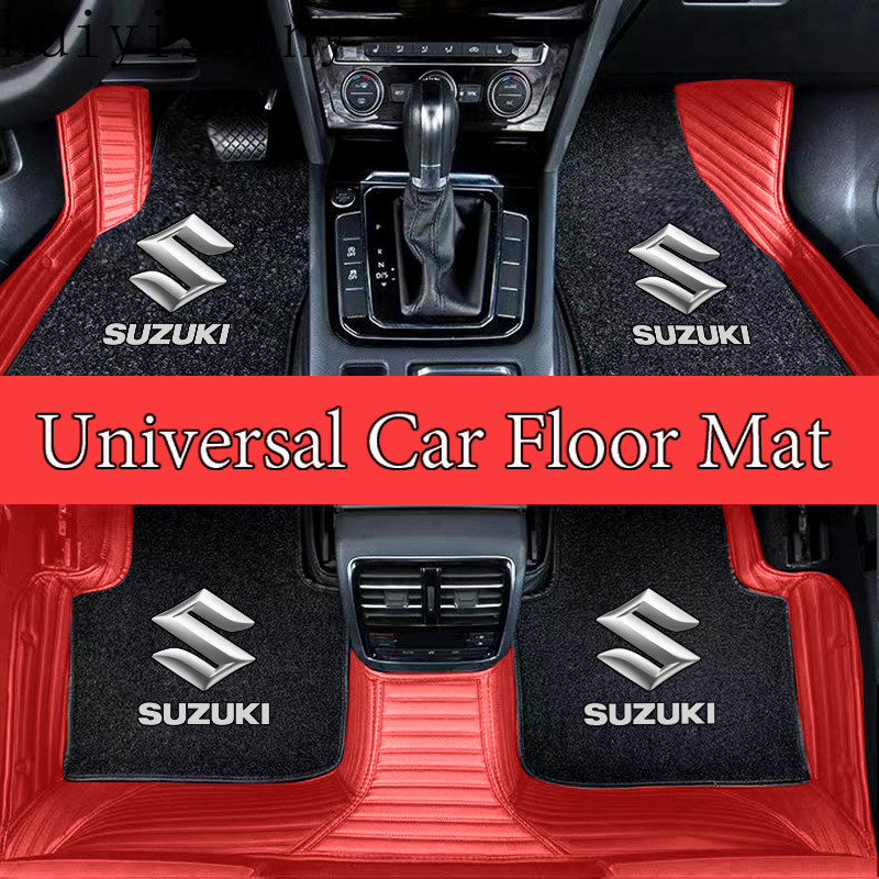 Hys พรมปูพื้นรถยนต์ ผ้าสักหลาด กันลื่น ไม่มีกลิ่น สําหรับ Suzuki SX-4 Wagon Vitara Presso Ertiga APV Alto Grand Vitara Swift 4 ชิ้น