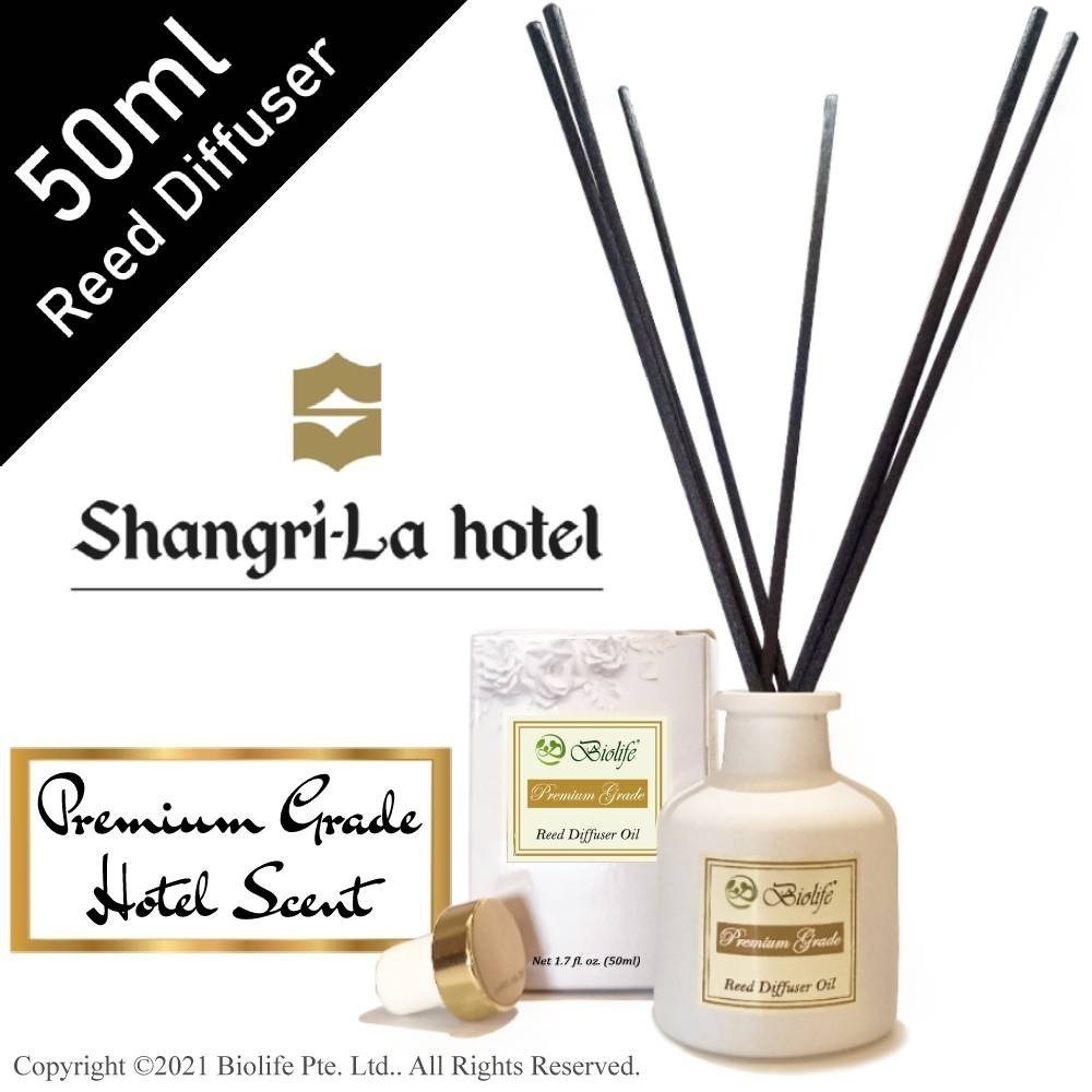 Biolife Shangri-La Hotel Inspired Signature Scent Sticks Reed Diffuser Essential Oil (50ml Reed Diff