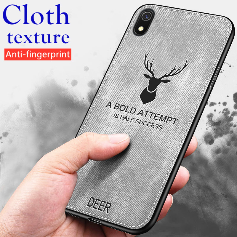 สําหรับ Xiaomi Redmi 7A MZB7995IN M1903C3EG M1903C3EH M1903C3EI Retro ผ้าใบสไตล์ผ้านุ่มผ้ารูปแบบกรณี