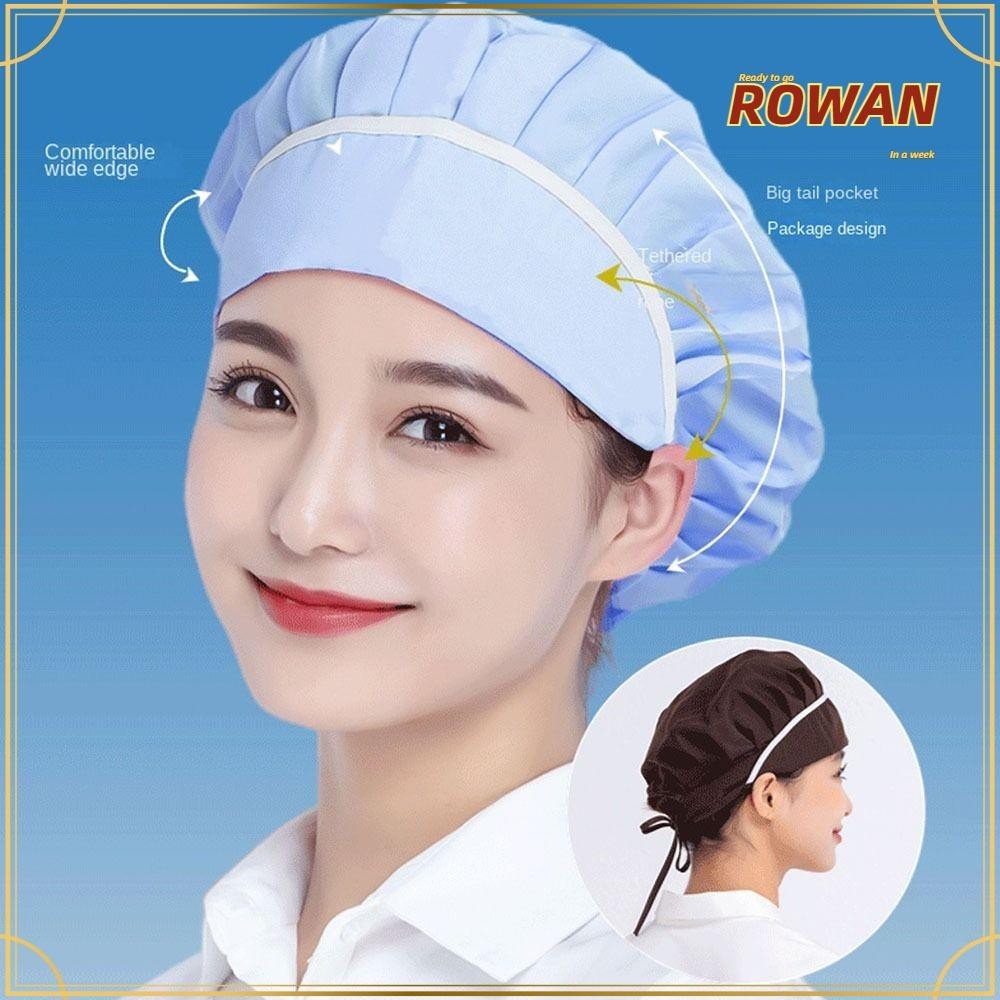 Rowans หมวกเชฟ ระบายอากาศ กันควัน กันฝุ่น หมวกทํางาน อุปกรณ์ทําอาหาร ตาข่าย ใส่ทํางาน หมวกตาข่ายคลุมผม บริการอาหาร