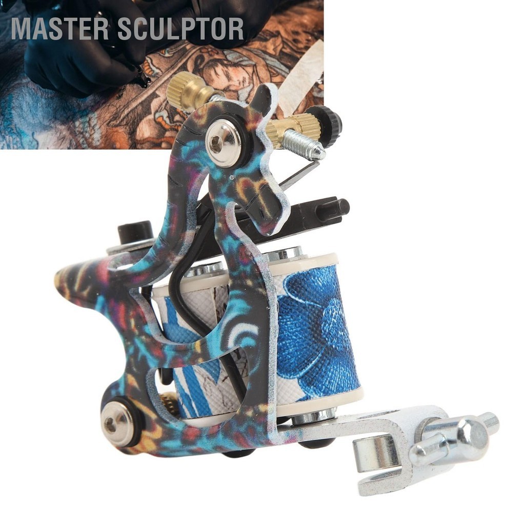 Master Sculptor 10 Wraps Tattoo Coil Machine ทองแดงลวด Liner Shader สำหรับ Hook Line ตลับหมึกเข็มจับ