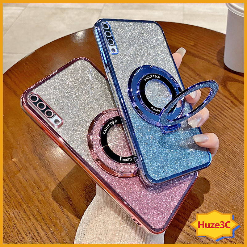 เคส Samsung A30S A50 A50S A70 A7 2018 A750 เคสโทรศัพท์มือถือ แบบพับได้ พร้อมขาตั้ง สําหรับ ZJSF