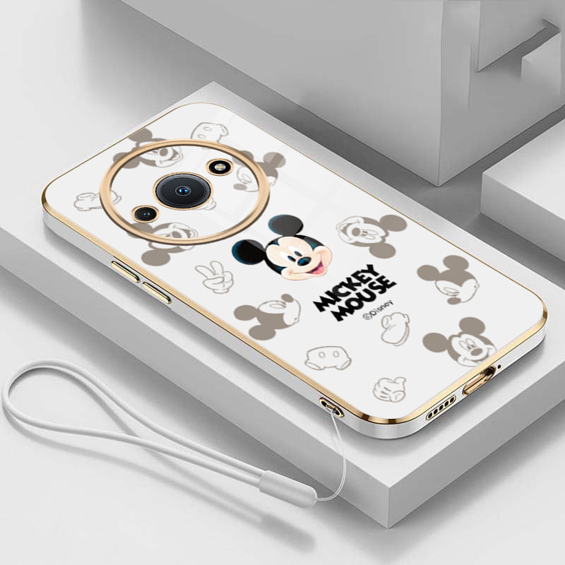 เคสโทรศัพท์มือถือ ขอบตรง ป้องกันเต็มกล้อง ลายมิกกี้เมาส์น่ารัก สําหรับ Xiaomi Redmi A3