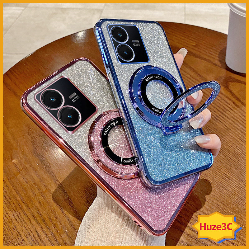 เคส Vivo Y22 Y22S Y21 Y21S Y21T Y20 Y20S Y15S Y15A Y16 เคสโทรศัพท์มือถือ แบบพับได้ พร้อมขาตั้ง สําหรับ ZJSF