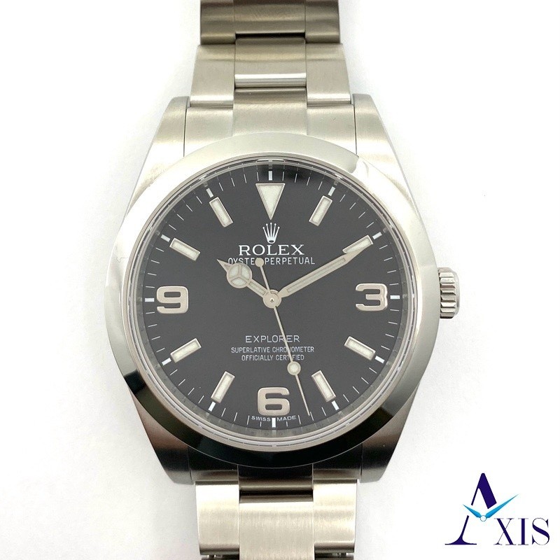 ROLEX Explorer 1 214270 Watches
 Stainless steel Mechanical Automatic black dial【USED】
 mens