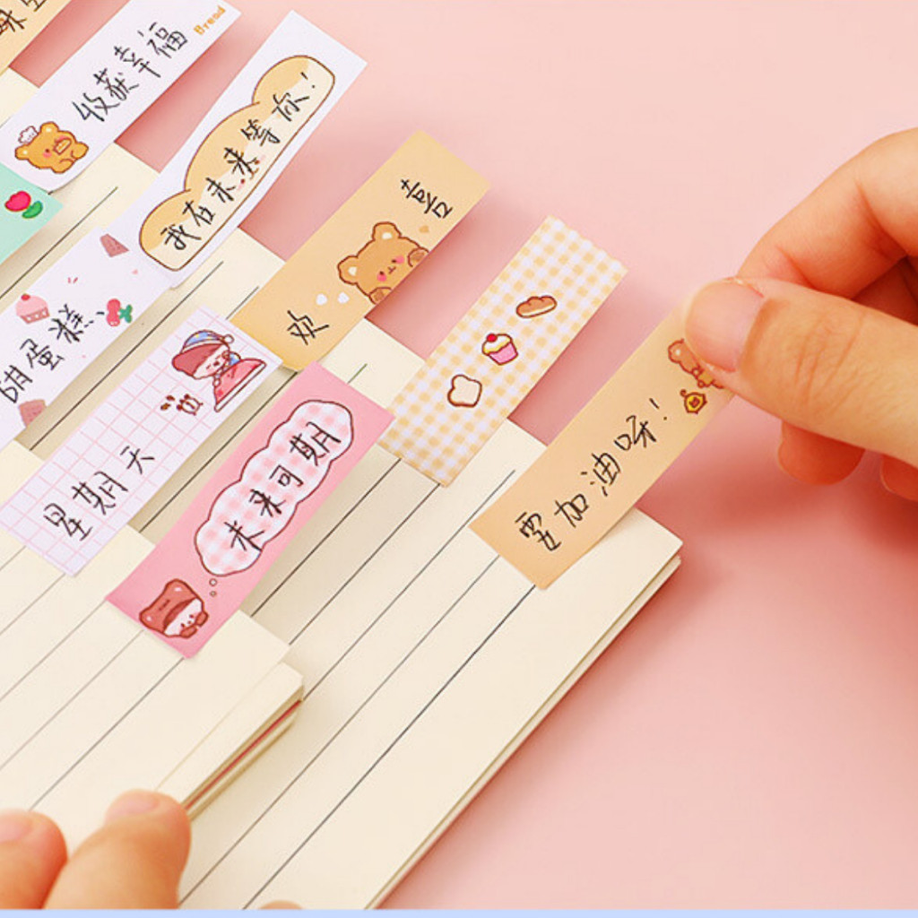 โพสท์อิท กระดาษโน๊ต ลายน่ารัก สไตล์เกาหลี มีกาวในตัว ช่วยเตือนความจำ อุปกรณ์การเรียน V77 ***พร้อมส่งจากไทย - รูปที่ 5