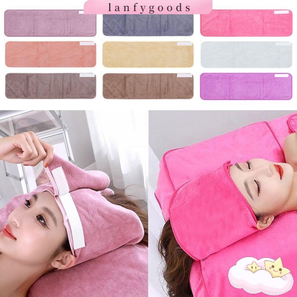 Lanfy ที่คาดผมนวดหน้า, ผ้าขนหนูไมโครไฟเบอร์ เพื่อความงาม, ผ้าขนหนูเช็ดเครื่องสําอาง นํากลับมาใช้ใหม่ได้ นุ่ม ทําความสะอาดใบหน้า ผ้าขนหนูเช็ดเครื่องสําอาง ผู้หญิง