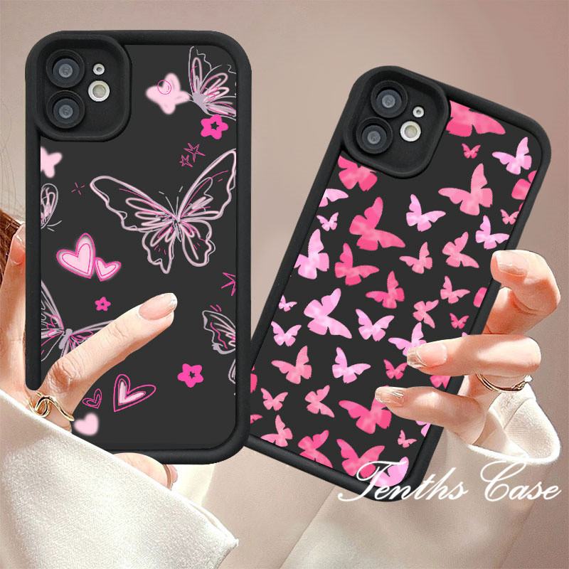 สําหรับoppo A3X A60 A79 A38 A18 A58 A17k A78 A57 A5s A76 A96 A16s A15 A15s A16k A77s A7 A3s A5 A74 A93 A54 A95 A93 A54 A93 A74 A95 คู่กรณีผีเสื้อน่ารัก
