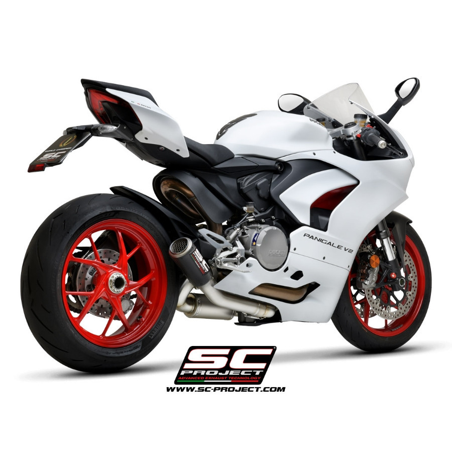 ท่อSC-Project สำหรับ DUCATI PANIGALE V2 (2020 - 2024) | Half-system 2-1, with CR-T M2 Muffler