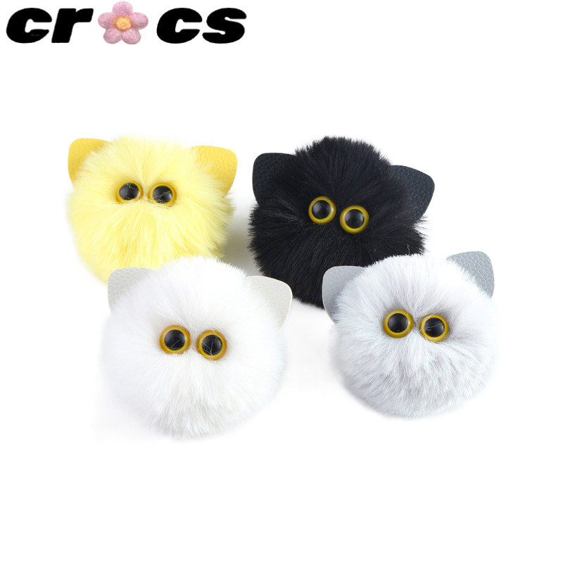 Crocs Jibbitz charm อุปกรณ์เสริมหัวเข็มขัดขนเฟอร์น่ารัก สําหรับรองเท้า
