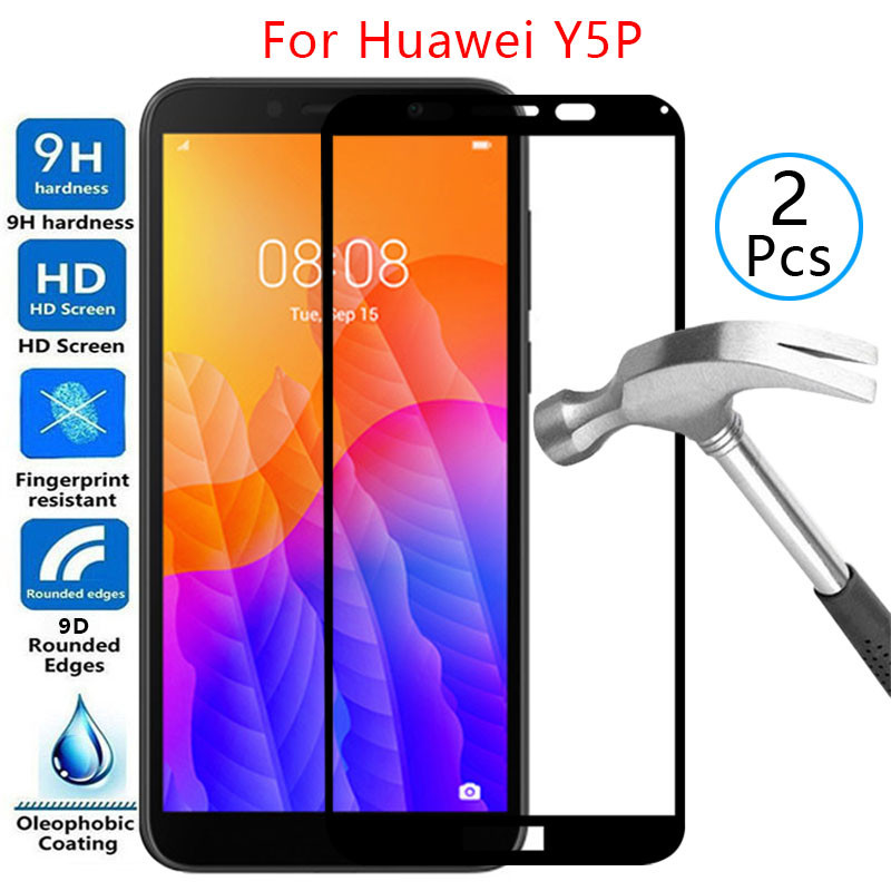 9d ป้องกันหน้าจอกระจกนิรภัยสําหรับ Huawei Y5p สําหรับ Huaweiy5p Y 5p Y5 P YP5 5p P5y ป้องกันโทรศัพท์