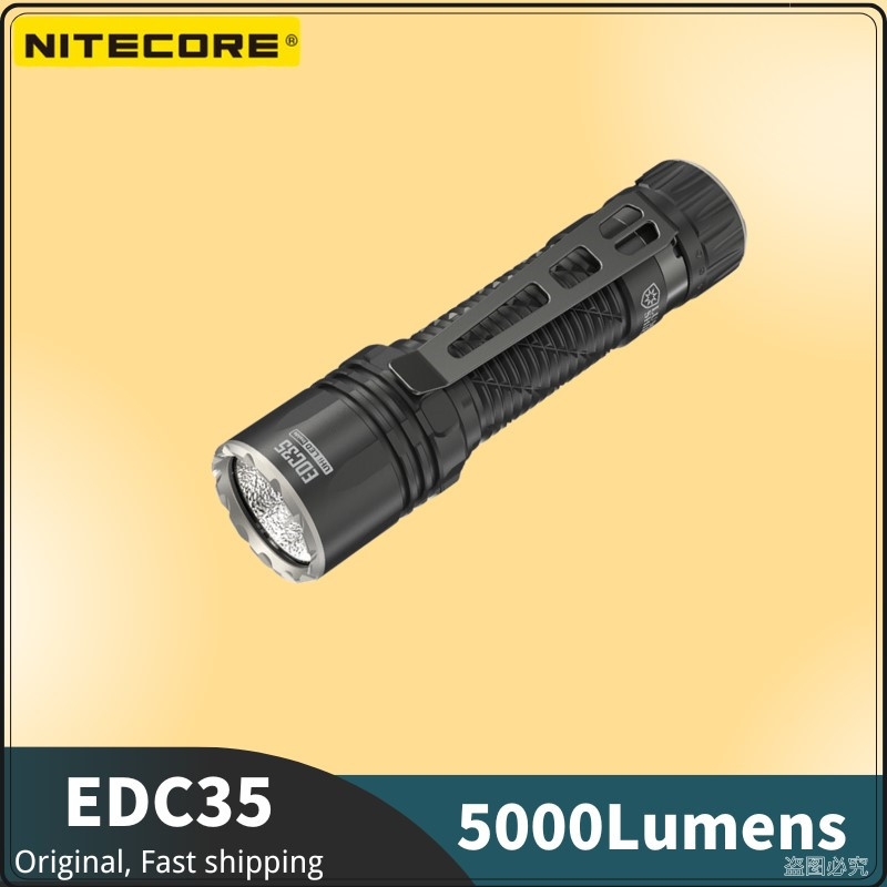 Nitecore EDC35 ไฟฉาย EDC 5000 Lumen ชาร์จ USB-C พลังงานสูง สว่างมาก สติกเกอร์ สําหรับพกพา ทุกวัน