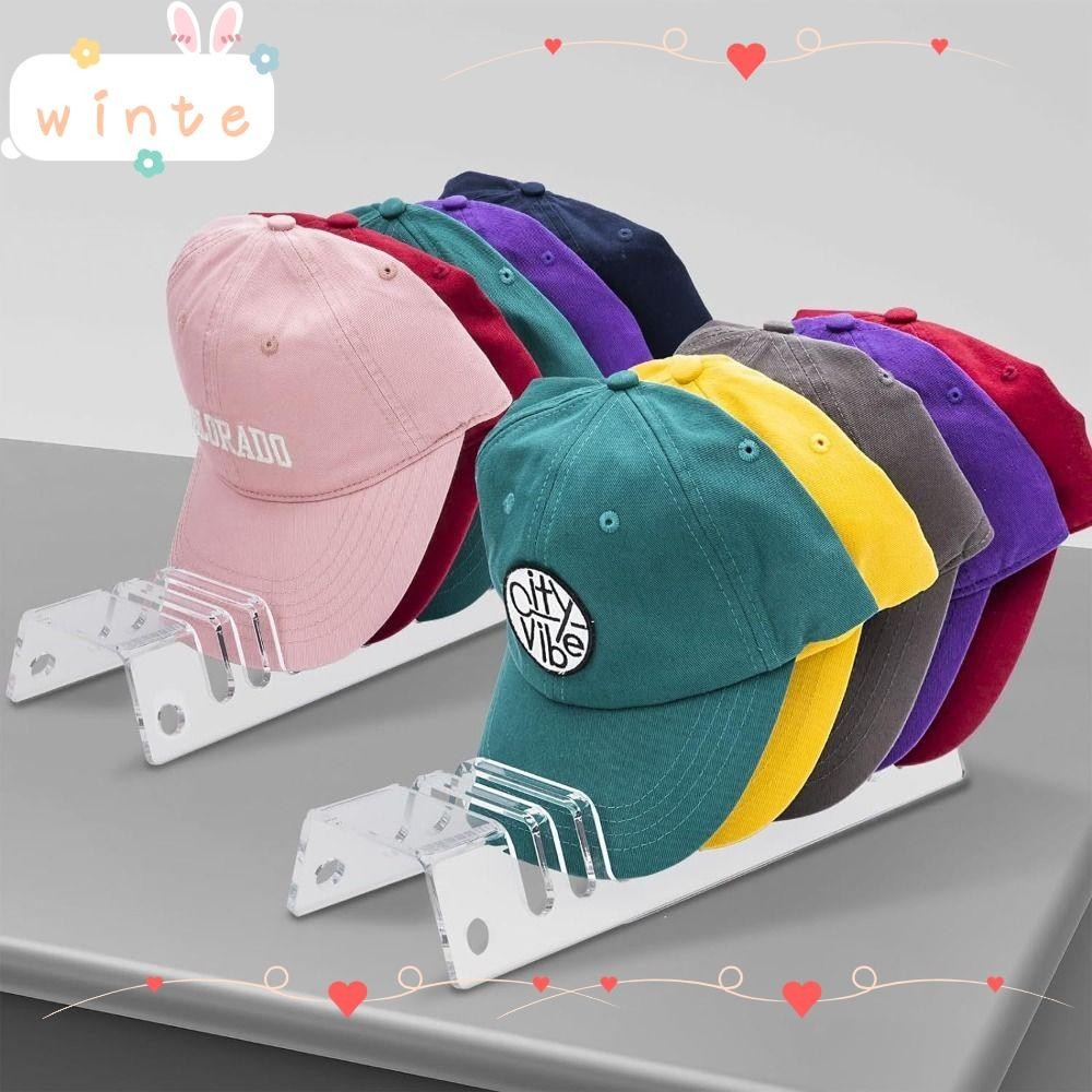Winte ชั้นวางหมวกเบสบอล อะคริลิคใส อเนกประสงค์ ประหยัดพื้นที่ สําหรับจัดระเบียบ