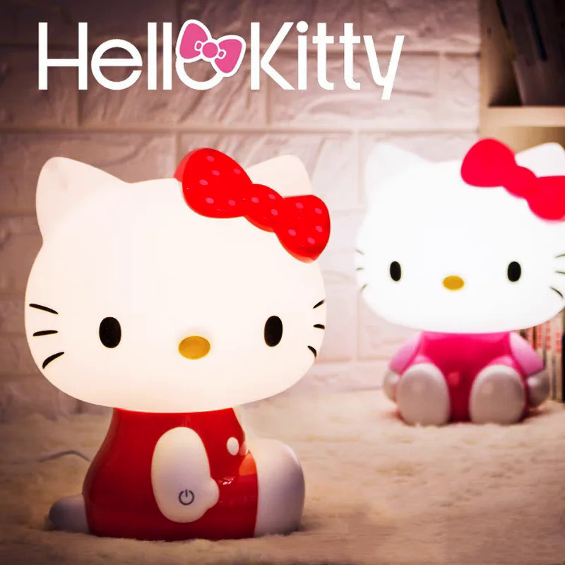 SANRIO โคมไฟกลางคืน รูปการ์ตูนอนิเมะ Hello Kitty 3 ความเร็ว ปรับความเร็วได้ สําหรับตกแต่ง