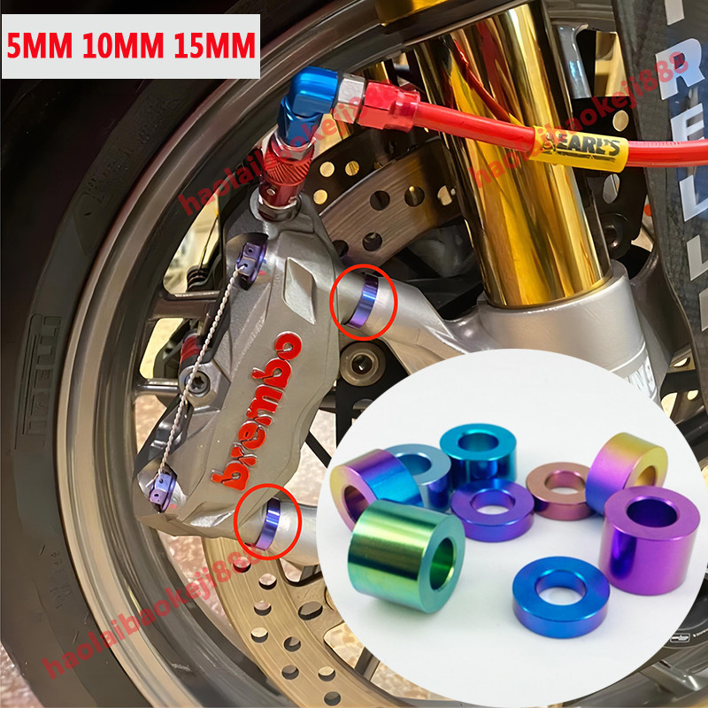 Gr5/tc4 บูชสเปเซอร์คาลิปเปอร์เบรก ไทเทเนียม M10 5MM. 10MM. 15MM 20MM  สําหรับรถจักรยานยนต์