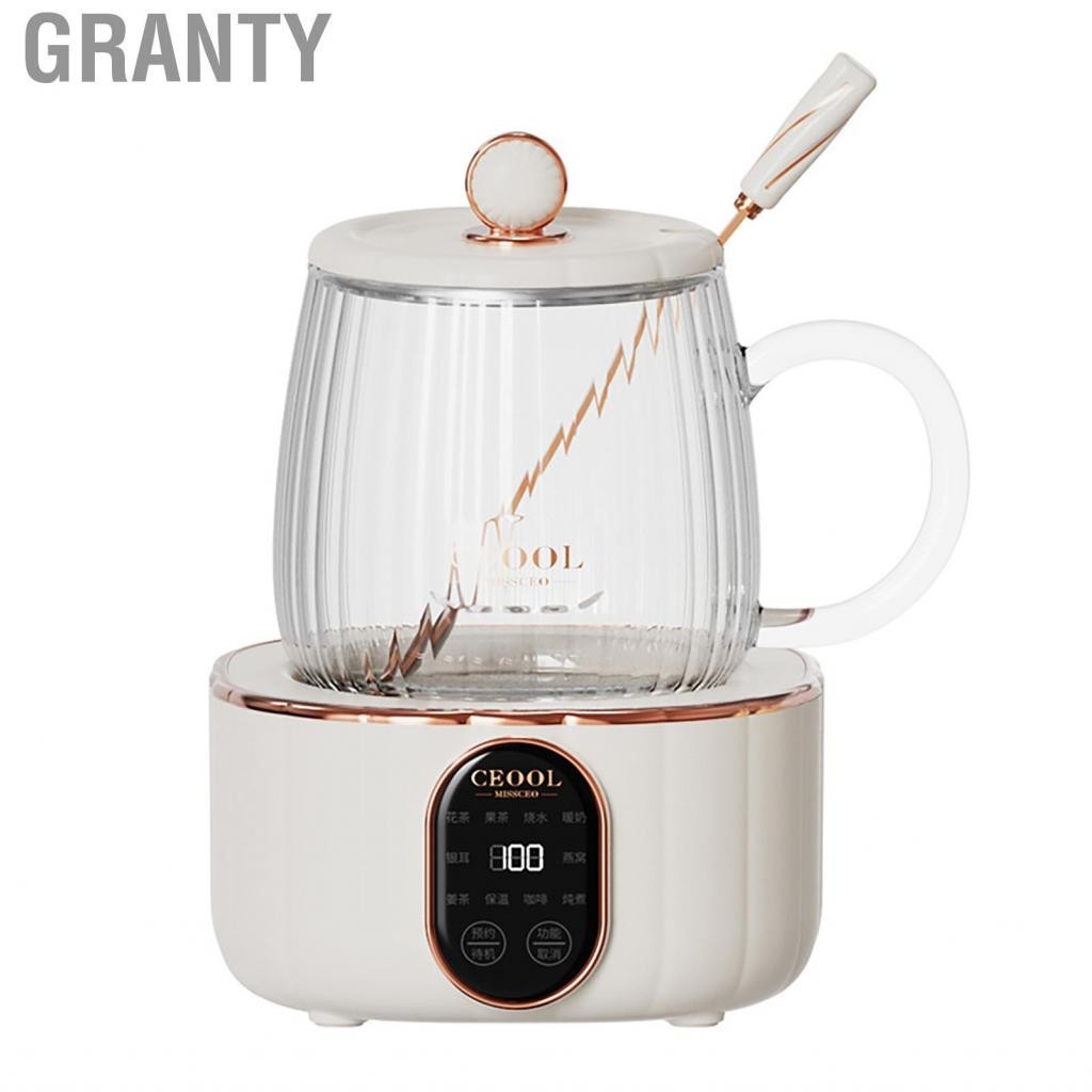 Granty Electric Stew Cup  Keep Warm Function AU Plug 220V Glass Hot Tea Kettle for Boiling Heating Brewing