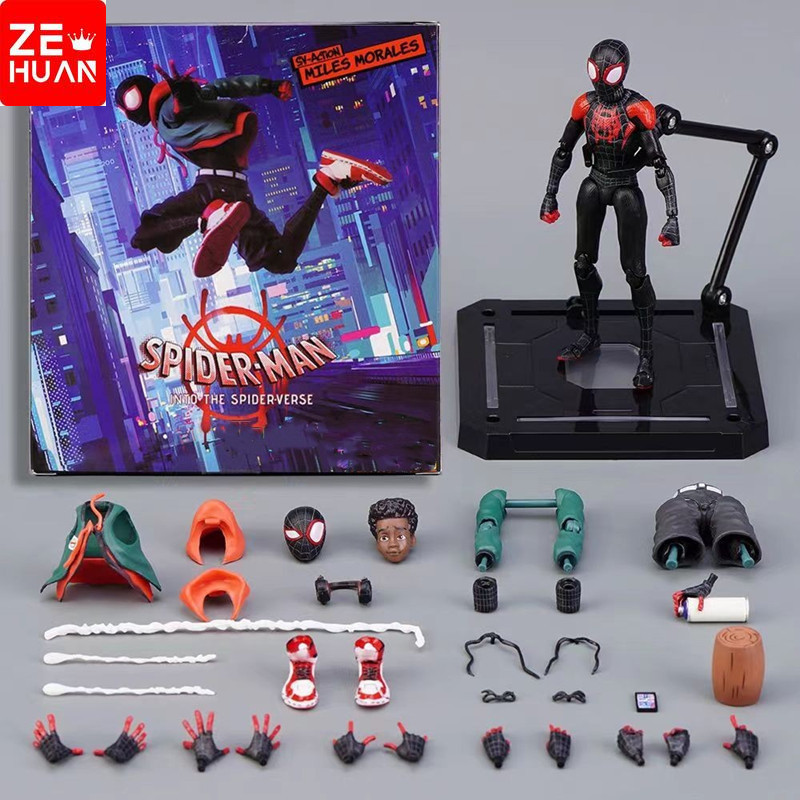 โมเดลฟิกเกอร์ Marvel Sentinel Sv Action Spiderman Miles Morales Spider-Man Into the Spider Verse Pet