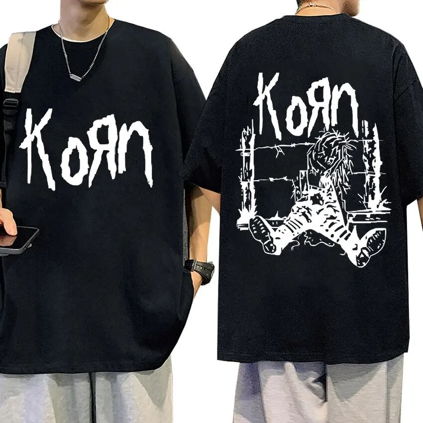 เสื้อยืด พิมพ์ลายวงร็อค Korn 1994 Rag Doll Neidermeyers สไตล์โกธิคเรโทร