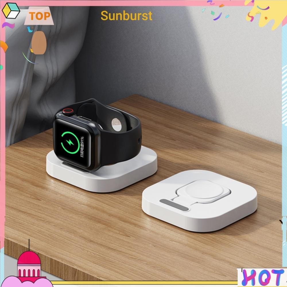 แผ่นชาร์จ 2 แผ่น ไร้สาย สําหรับ Watch 1-8 Generation [Sunburst11.th]