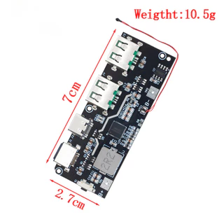 Qc4.0 QC3.0 LED Dual USB 5V 4.5A 22.5W Micro/Type-C USB 18650 ชาร์จโมดูลอุณหภูมิ/วงจรป้องกัน