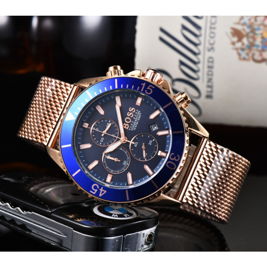 Hugo Boss นาฬิกาข้อมือควอทซ์ สายเหล็กสเตนเลส 316 41 มม. สําหรับผู้ชาย