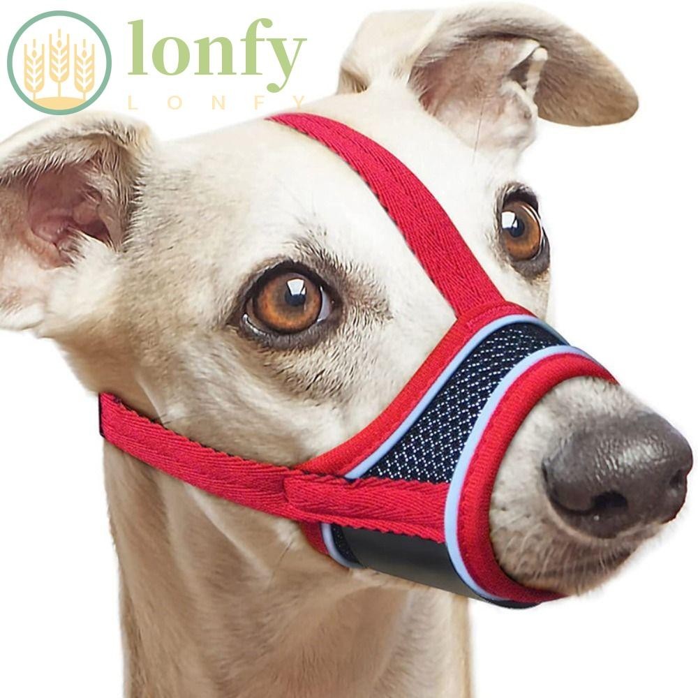 Lonfy ตะกร้อครอบปาก และสายนิ่ม ปรับได้ ทนทาน สําหรับสัตว์เลี้ยง สุนัข