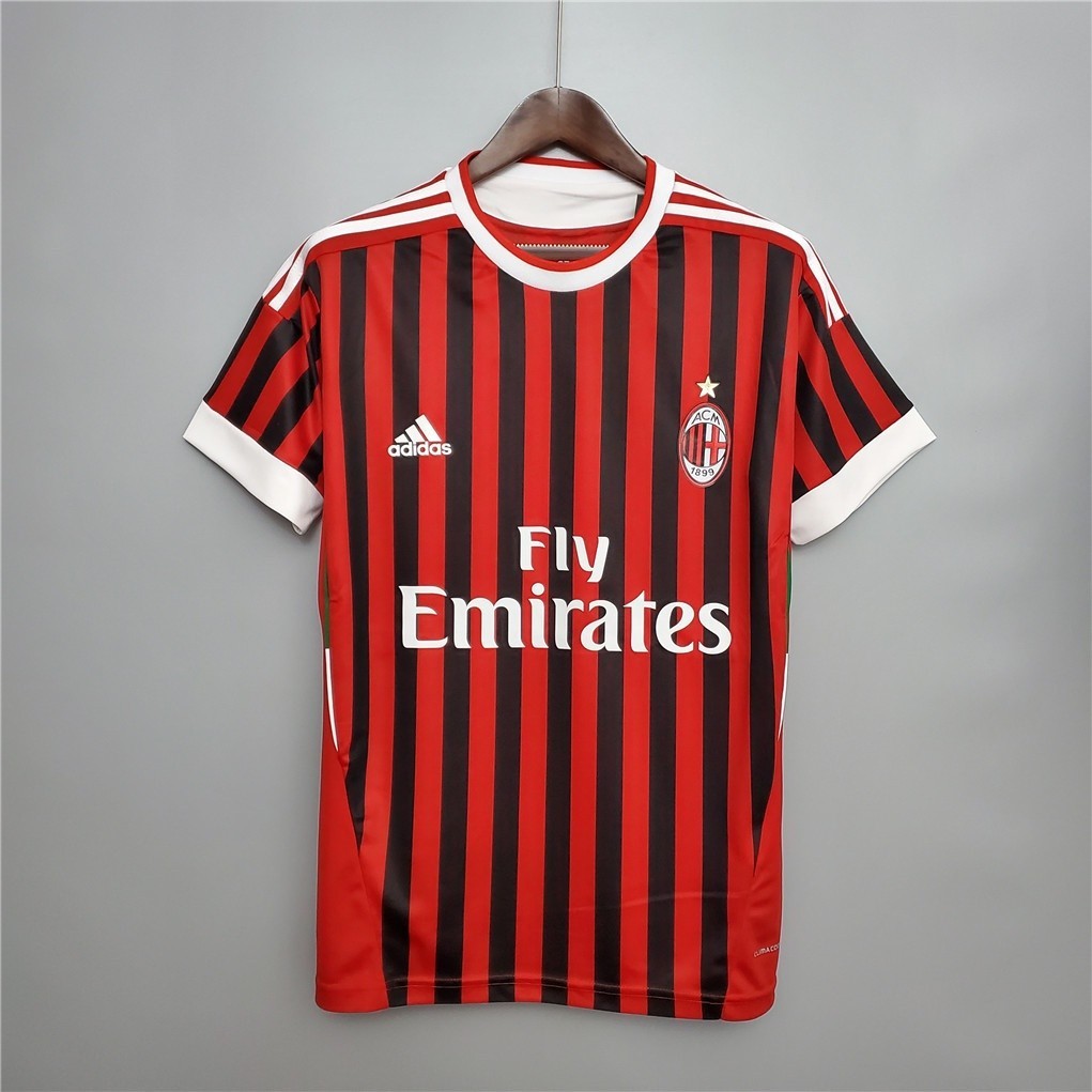 【Retro Aaa 】เสื้อกีฬาแขนสั้น ลายทีมชาติฟุตบอล ac Milan 11-12 ชุดเหย้า # Ibrahimovic # Inzaghi