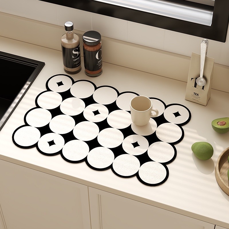 แผ่นดูดซับน้ําdry mat แห้งเร็ว 40*50 CM สําหรับวางบนโต๊ะอาหาร