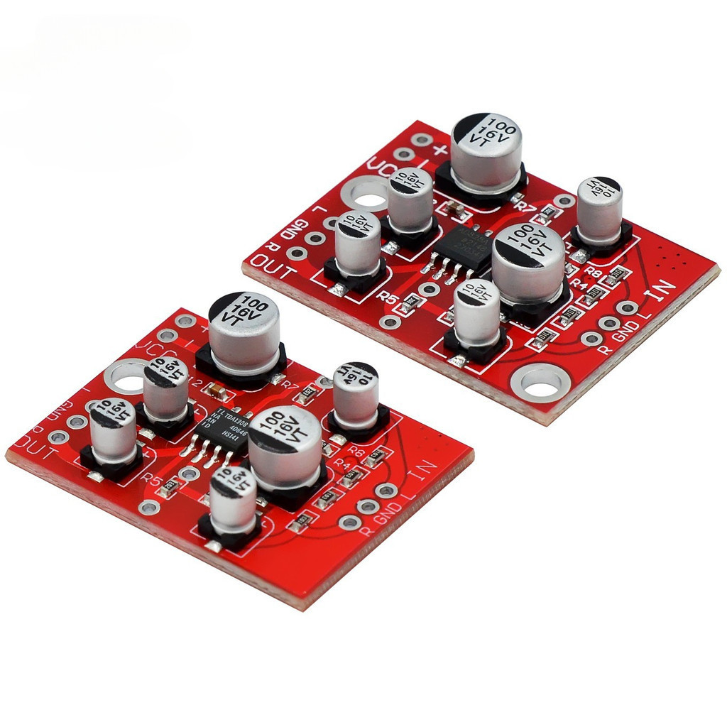 บอร์ดโมดูลขยายเสียงสเตอริโอ DC 5V-15V AD828