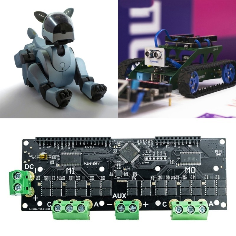 Doublebuy Double Motor Controller Board Motor Controller FOC BLDC Power Motor Control Board 12-56V 6