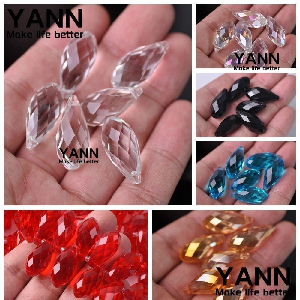 Yann1 ลูกปัดแก้วคริสตัล รูปหยดน้ํา คุณภาพสูง สําหรับทําเครื่องประดับ DIY 20 ชิ้น ต่อชุด