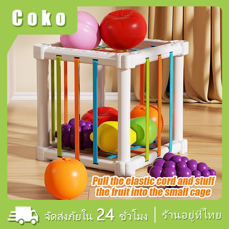 กล่องบล็อกหยอดผลไม้ 6in1 ของเล่นเสริมพัฒนาการเด็ก