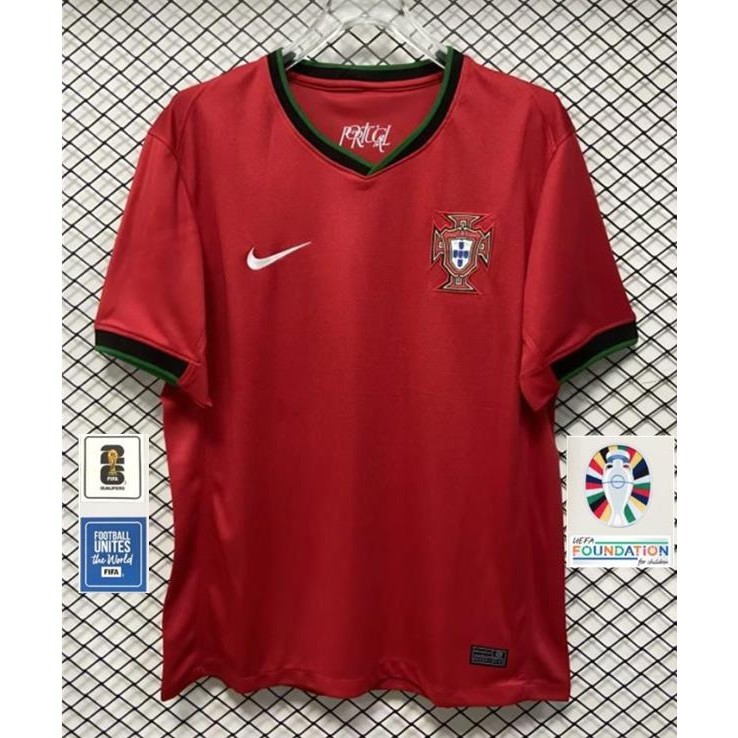 【soccer888】เสื้อกีฬาแขนสั้น ลายทีมชาติโปรตุเกส 24 25 ยูโร ไซซ์ S-4XL