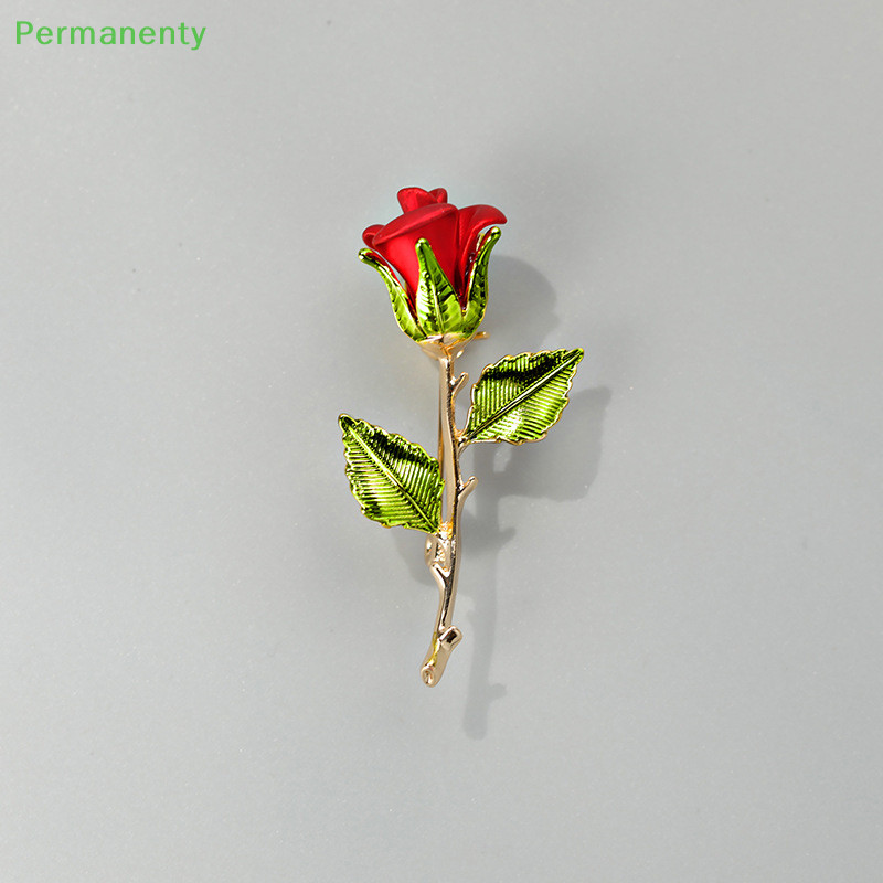 Permanenty สามมิติ สีแดง กุหลาบ ดอกไม้ เข็มกลัด Ins น้ํา ป้องกันเรืองแสง ปุ่ม Pin หญิง Corsage บุคลิกภาพ Pin หัวเข็มขัด คงที่ เสื้อผ้า ตกแต่ง สินค้าที่ดี