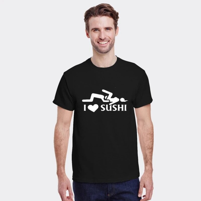 I Love Sushi TShirt Sex Instructor First Lesson ผู้ใหญ่ Humour Cool Joke Party TShirt Man เสื้อผ้า T